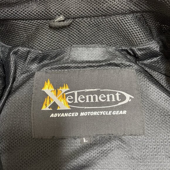 Xelement Motorcycle Jacket Mens Size L Black Mesh Lightweight Padded Lined - Picture 7 of 9
